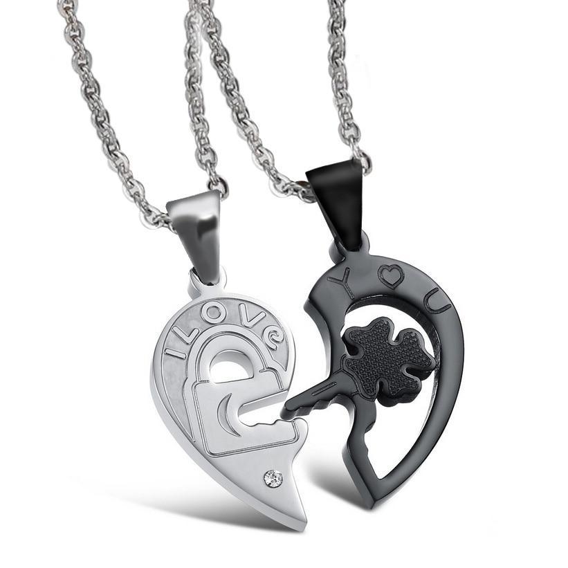 Couple Necklaces Lock and Key