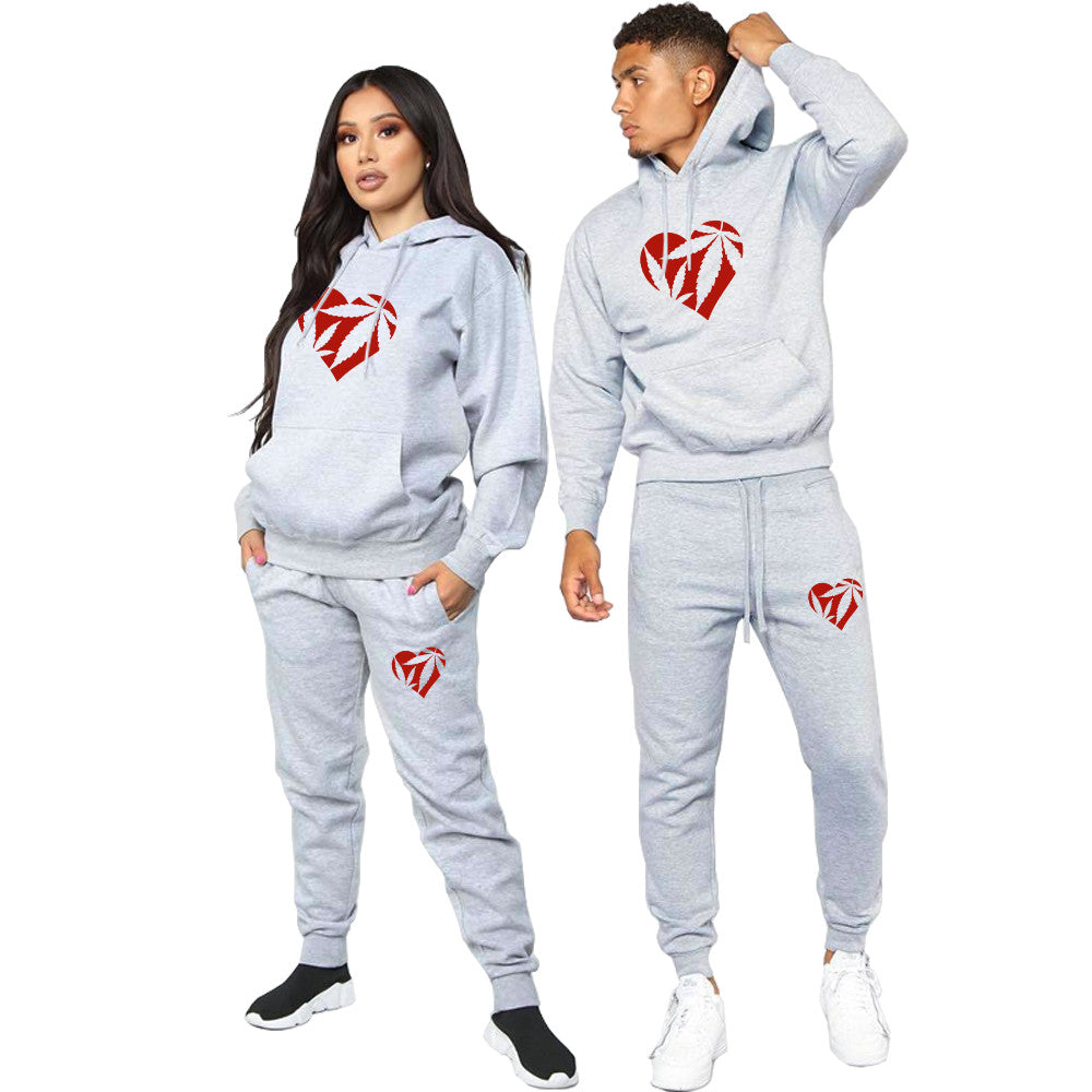 Heart matching couple tracksuits