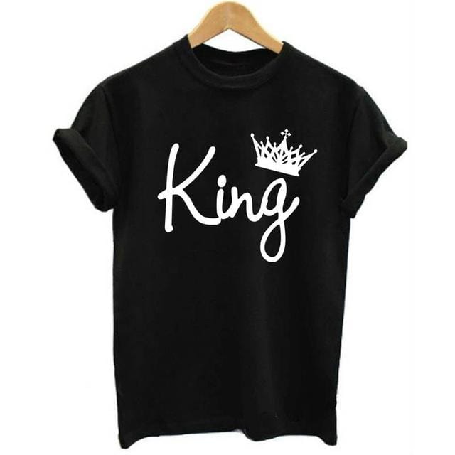 Queen and king white crown shirt