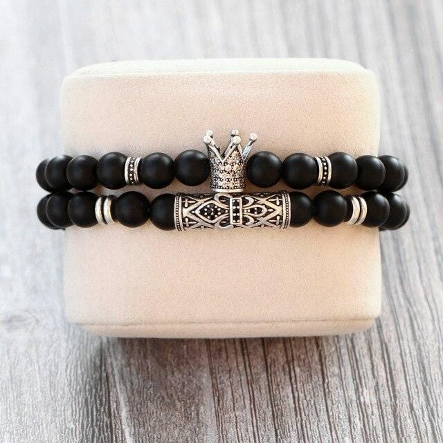 Couple crown bracelets