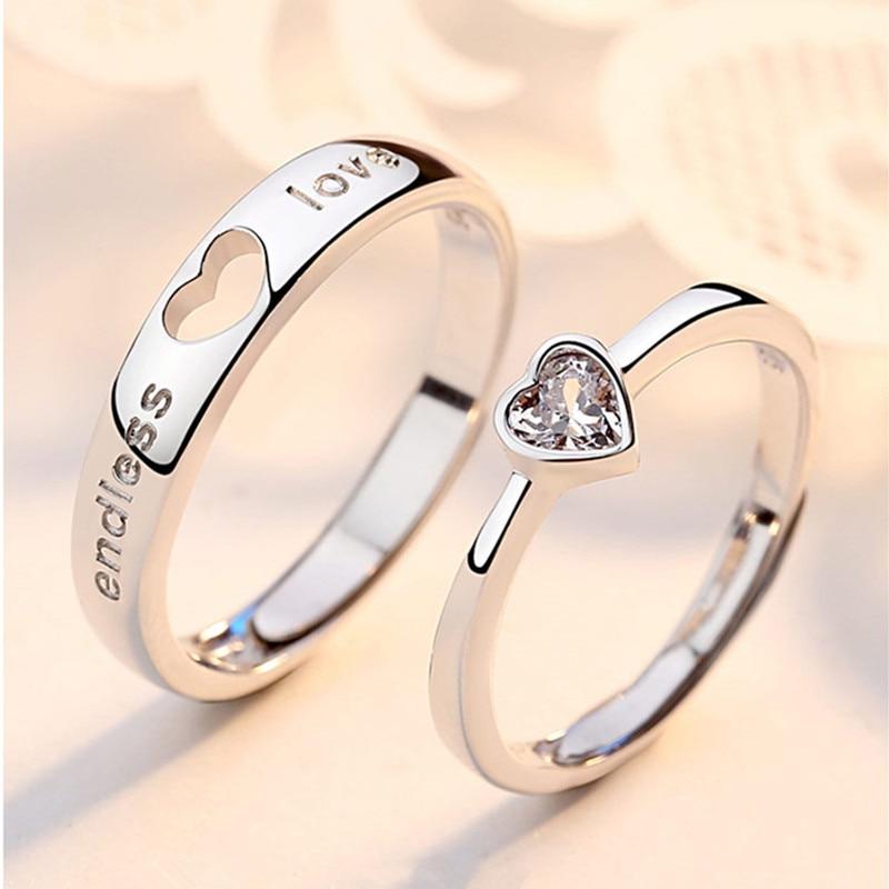 Heart shaped promise rings