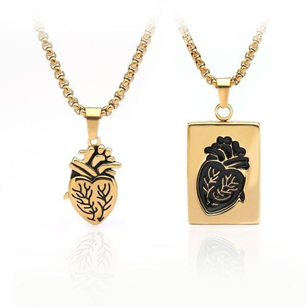 Matching Heart Necklaces for Couples