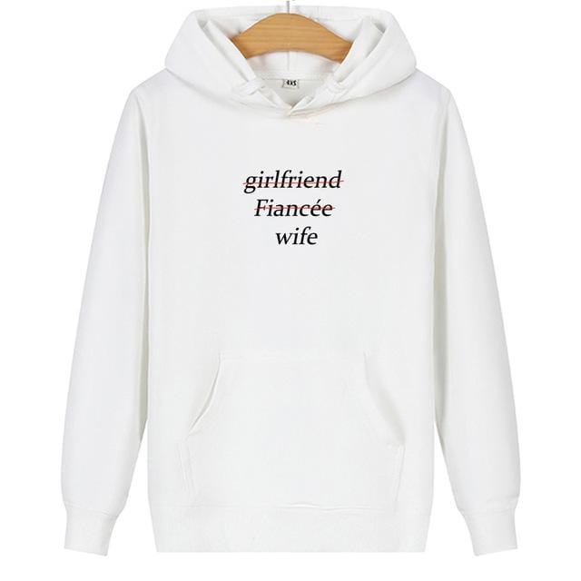 Matching husband and wife hoodies