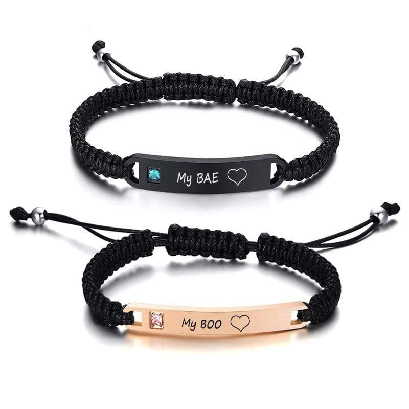 My boo and my bae couple bracelets