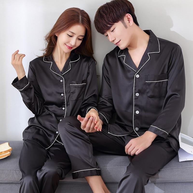 Silk Christmas Pajamas Couples