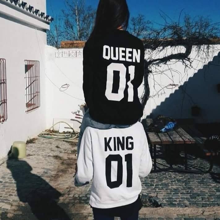 King and queen sweatshirts