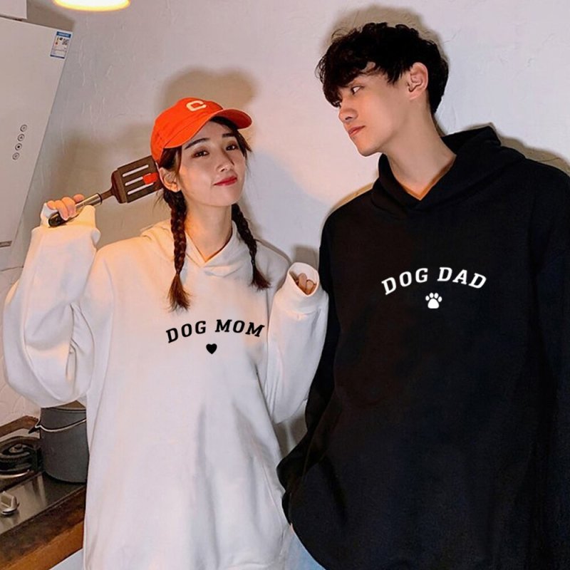 Dog mom dad couple hoodie