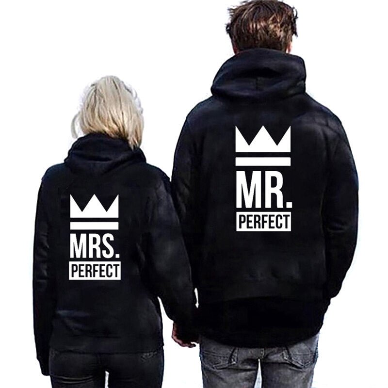 Mr and mrs perfect hoodies