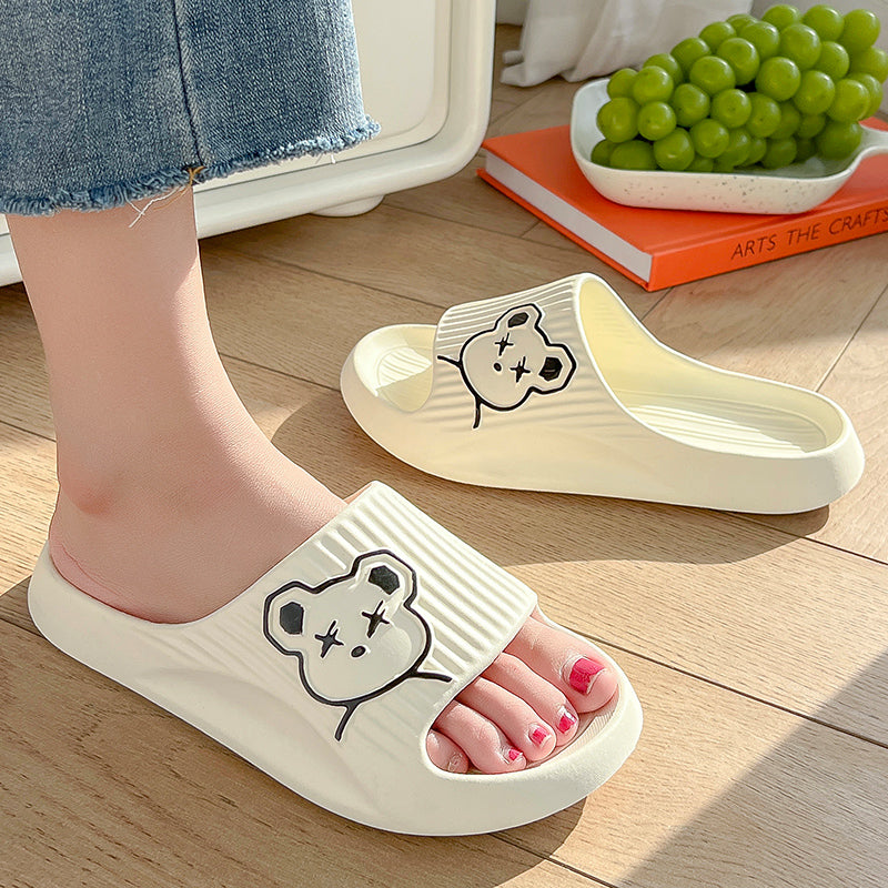 Teddy bear couple matching slipper