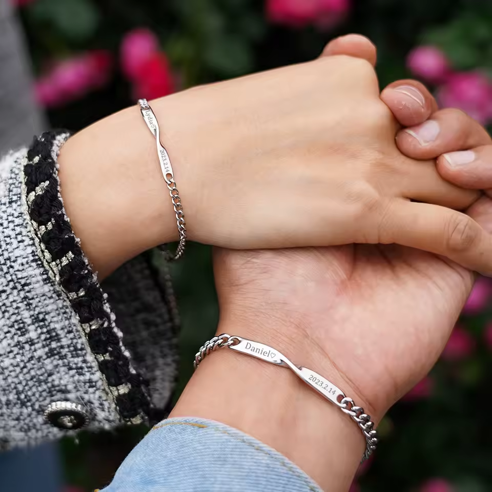 Couple Curb Bracelet