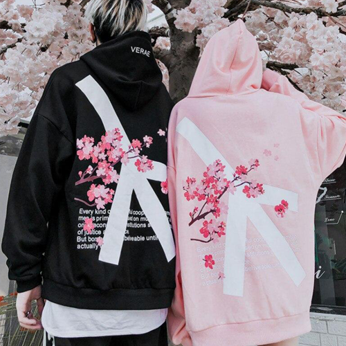 Couple Hoodies Sakura Flowers