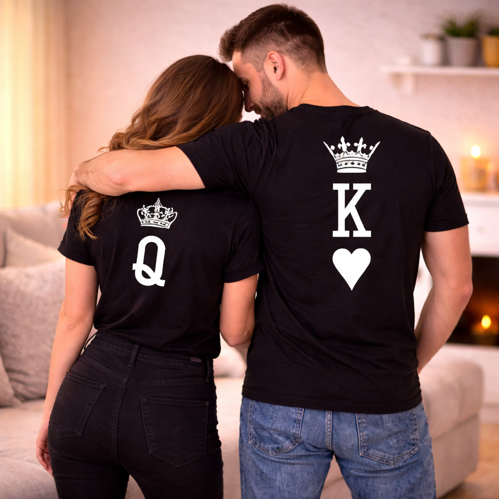 King and queen couple shirts