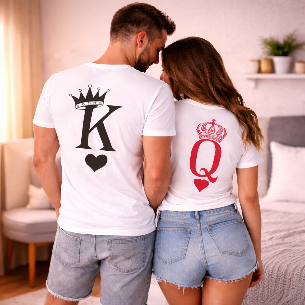 King queen t shirt couple